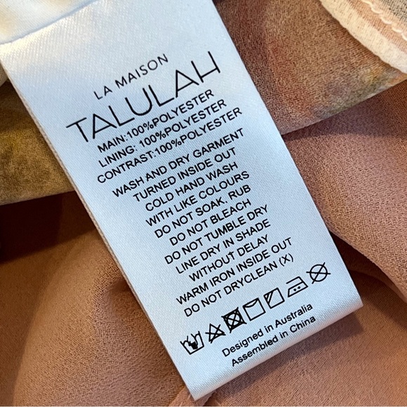 Talulah Darcy Floral Print Dress Short Sleeve Ruffled Tiered Mini Dress S - Picture 10 of 14